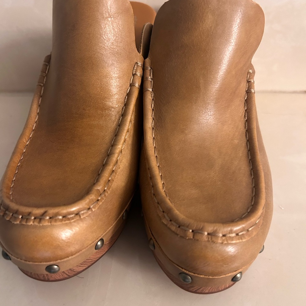 Kork-Ease Light Brown Leather Slip-On heeled mules - Picture 4 of 6